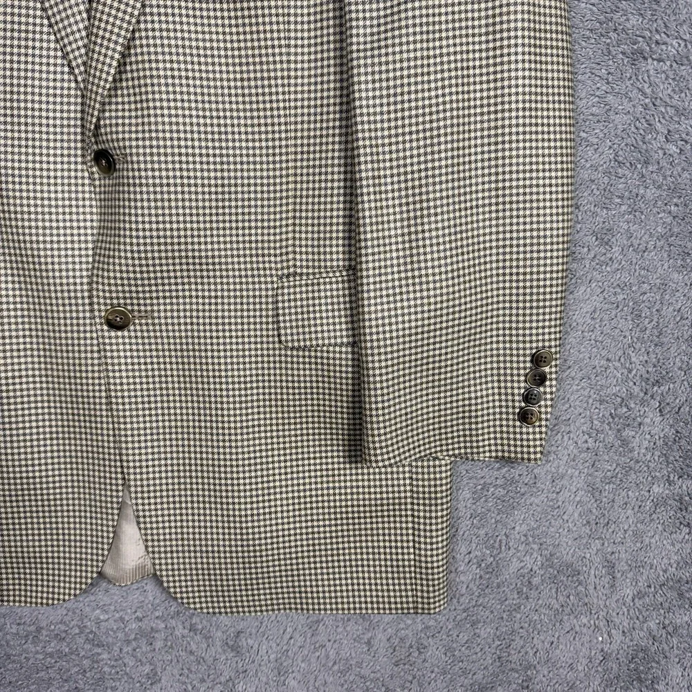Jack Victor Sport Coat Mens 40R Wool Silk Houndstooth Blazer Jacket Landonwood